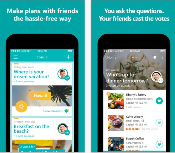 Tossup – the app that helps you make plans with friends [FREEWARE]