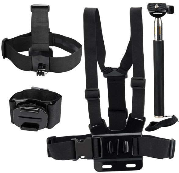 Dazzne 8 in 1 GoPro & Action Cam Kit – turn your body into a camera happy straps chappie