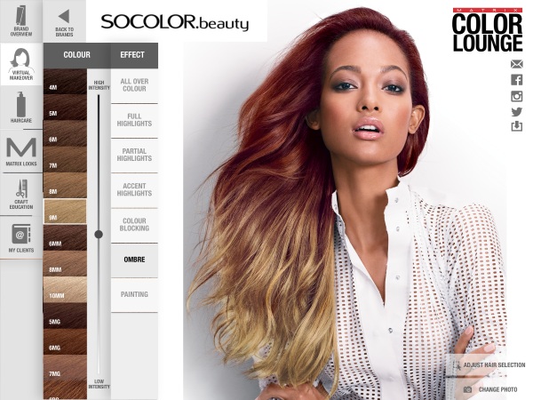 Matrix Color Lounge – try on a new hair color before you pick up a bottle of dye