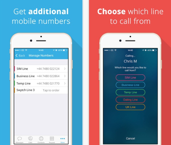 Swytch – link another number to your cell phone