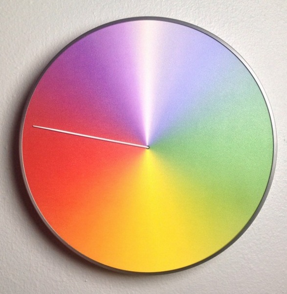 The Present Clock – keep track of the whole year with this multicolored wall piece