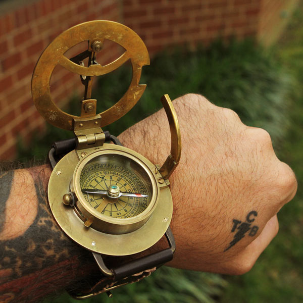 Navitron Steampunk Wrist Compass and Sundial – productivity like it’s 99 BC
