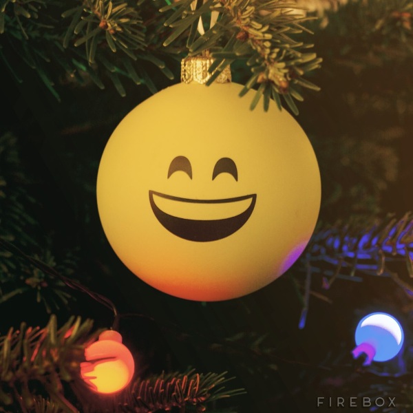 Emoji Baubles – clearly represent your joy for the holiday season