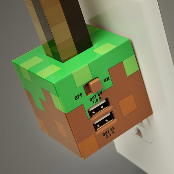 Minecraft Redstone Torch USB Wall Charger – let its glow lead you to your charger
