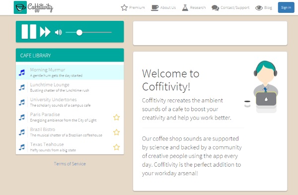Coffivity – get that coffee house sound without leaving your house