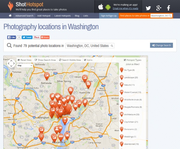 ShotHotspot – the website to help you find your next great photo location