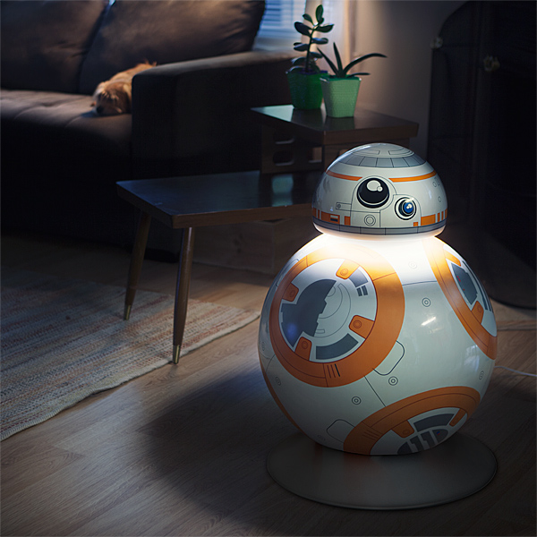 BB-8 Life Size LED Floor Lamp in use