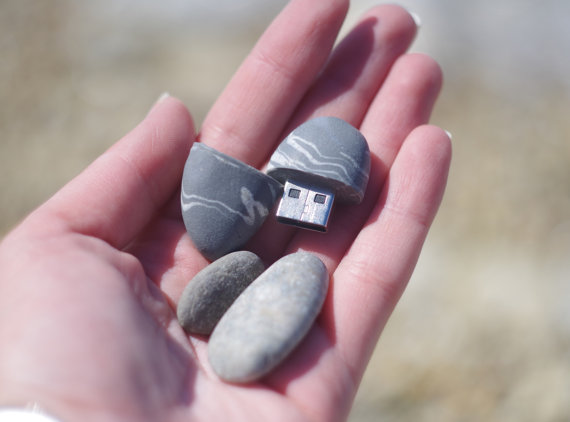 Stone USB Flash Drive – this sneaky drive looks better on the beach than your desk