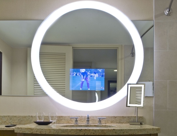 Trinity Lighted Mirror TV – watch TV while you shave