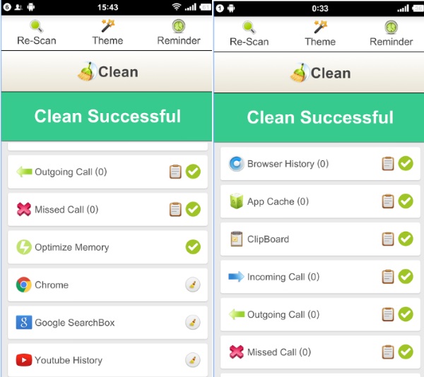 Clear History – spring cleaning for your phone