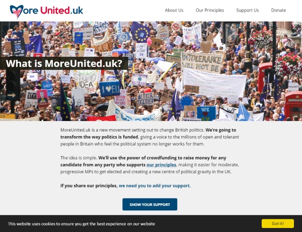 More United – crowdfund your next political pick