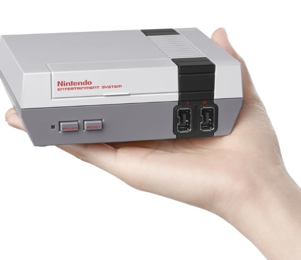 NES Classic Editon in hand