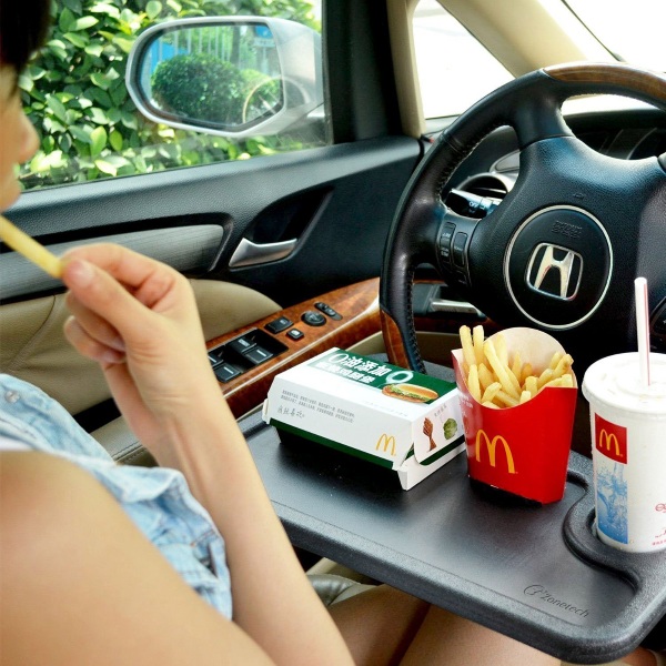 Laptop and Food Steering Wheel Tray – get more done sitting in your car
