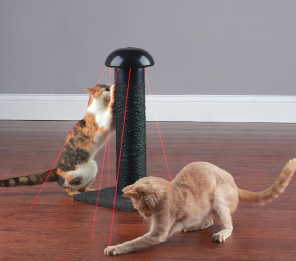 Feline’s Laser Chasing Scratch Post – give your cat a work out and keep them from destroying the furniture with this gadget