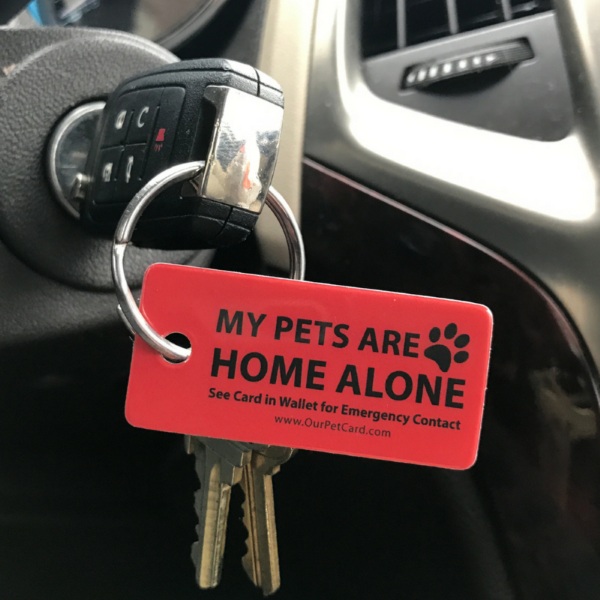 Emergency Pet Key Tags – tell people your pets need care, even if you can’t speak