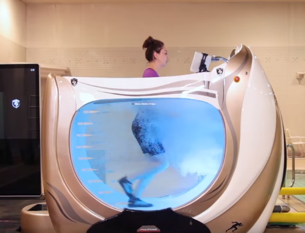 Water Walker and Spa – check out this futuristic exercise tub