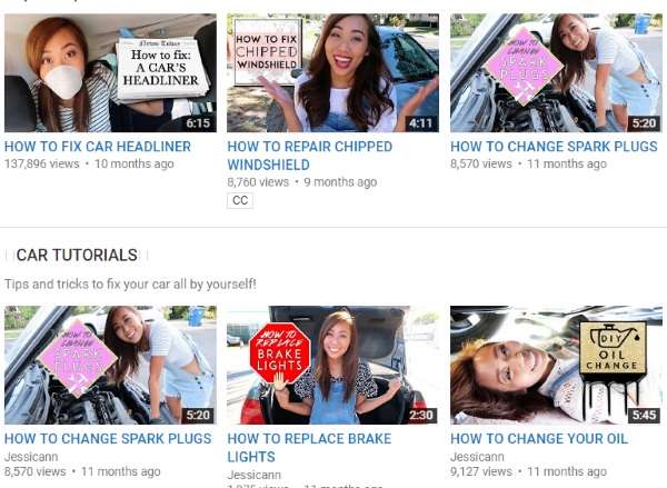 JESSICANN – this YouTube channel wants to teach girls to fix cars