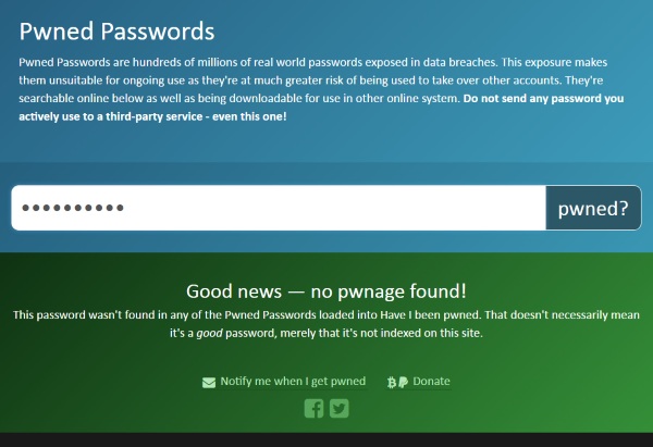 Pwned Passwords – is your password already part of this dataset?