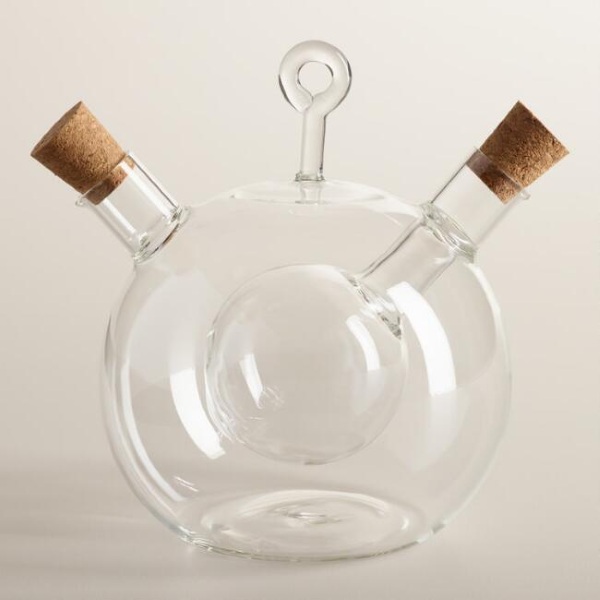 Glass Oil and Vinegar Globe Set – this attractive set just looks great on the table