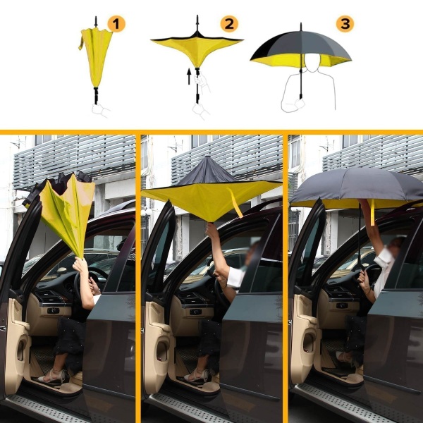Inverted Reverse Windproof Umbrella – the umbrella that does it better