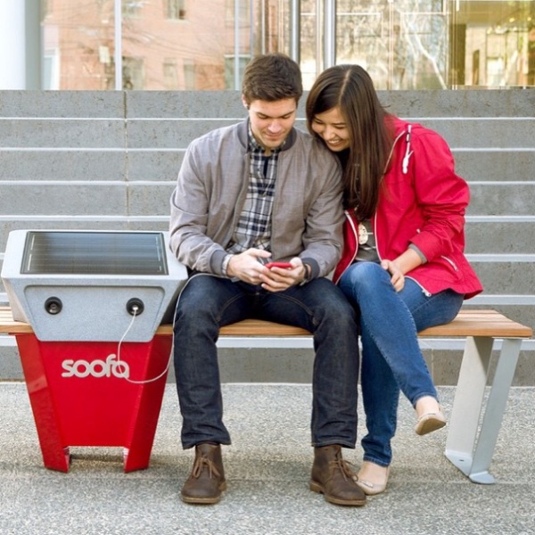 Soofa – check out this eco-friendly outdoor charging station