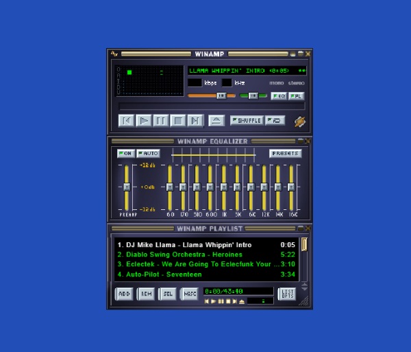 Browser Winamp – play music like the 90s again