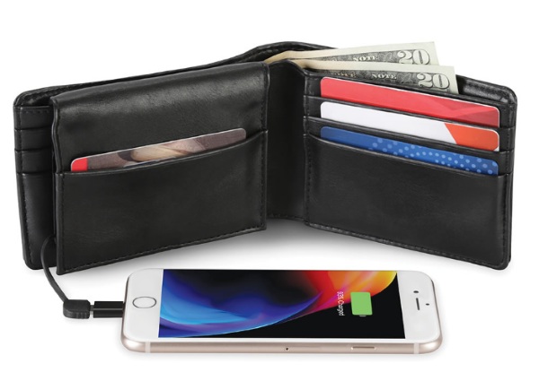 Phone Charging Wallet – always have a battery on you