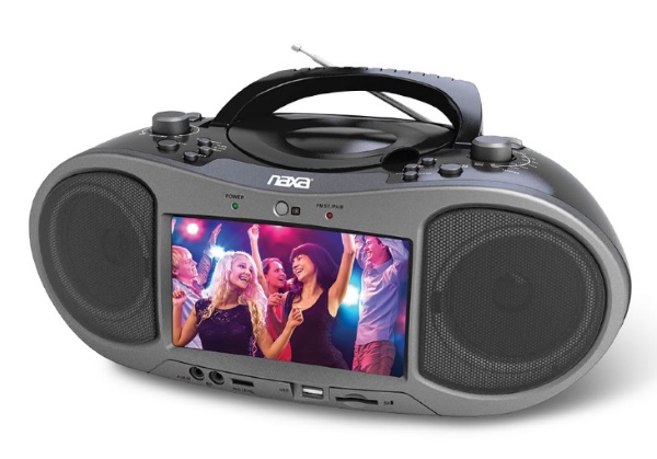 Bluetooth/DVD Boombox – music and movies, all in one