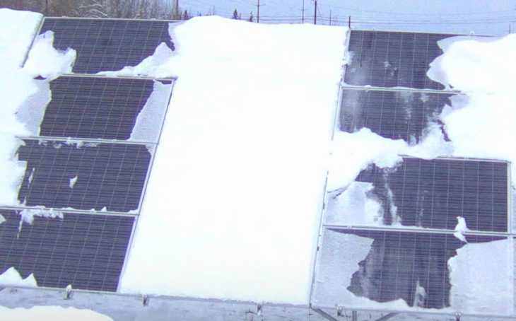 New ice phobic coating keeps snow off solar panels
